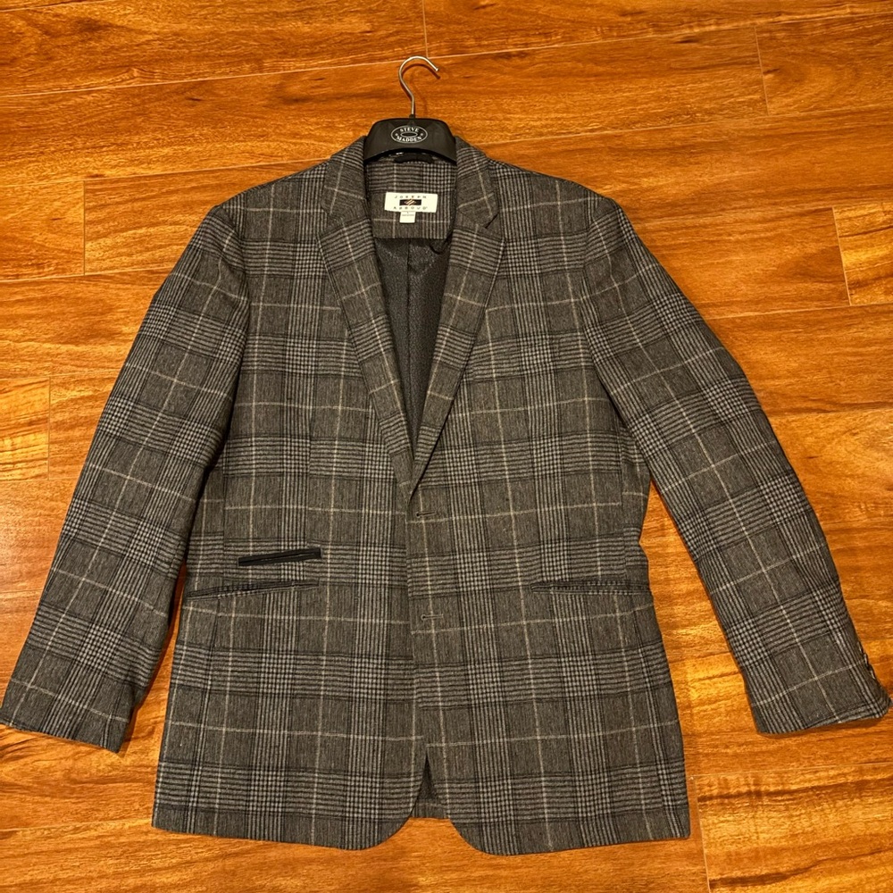 Joseph Abboud Charcoal Checkered Blazer